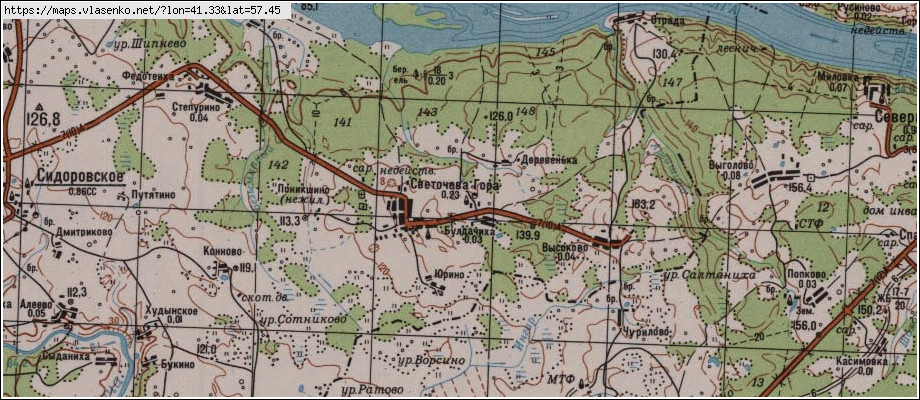 Топографическая карта кострома