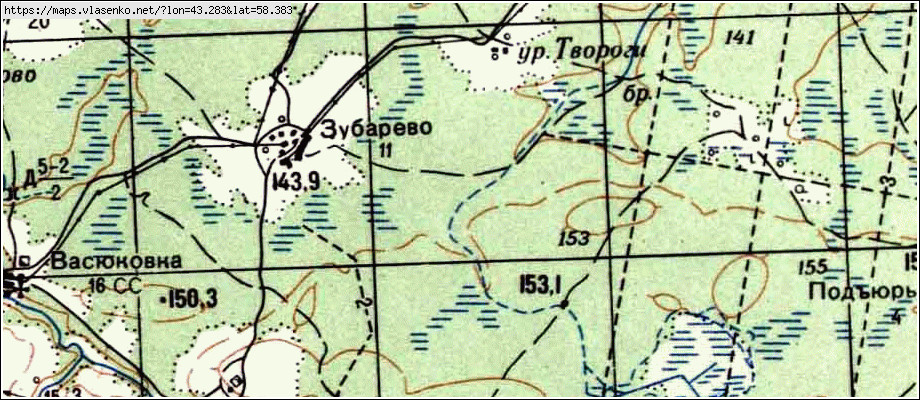 Карта парфеньевского района костромской области подробная с деревнями