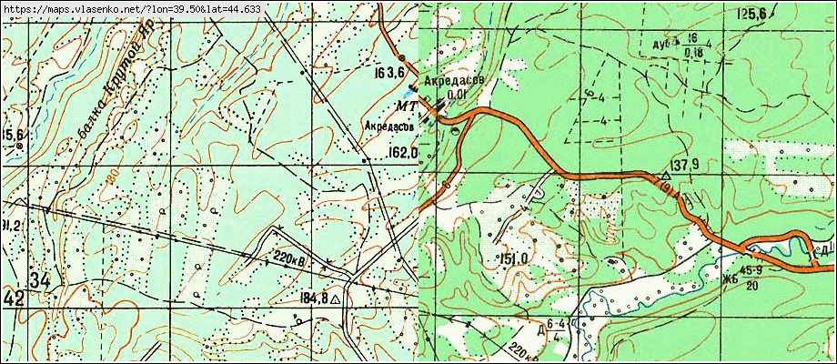 Карта со спутника апшеронского района