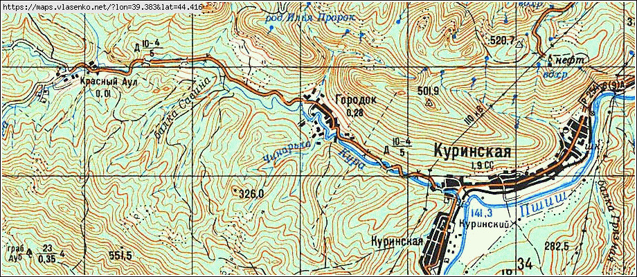 Новые поляны апшеронский район карта