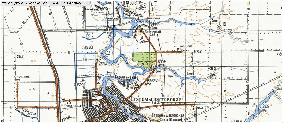 Карта динской краснодарского края