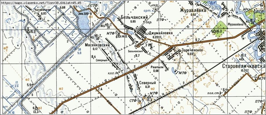 Карта калининского района краснодарского края