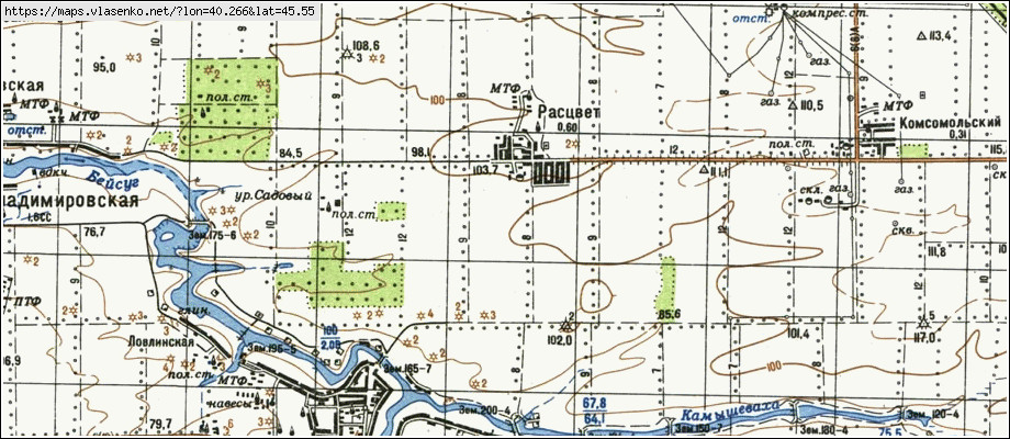 Карта крыловского района краснодарского края