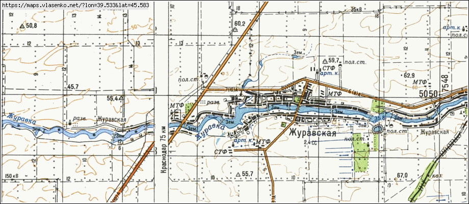 Карта станицы новоплатнировской