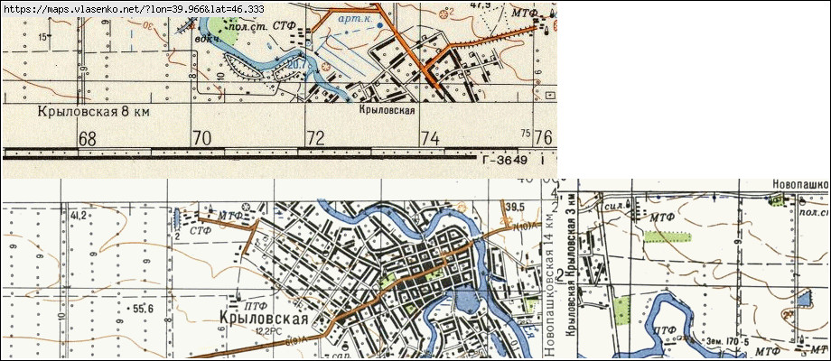 Карта крыловская краснодарский край