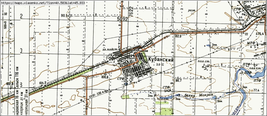 Карта калниболотской с названиями улиц