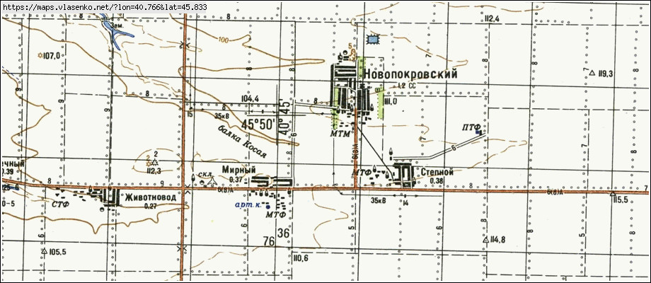 Поселок кубанский новопокровский район карта