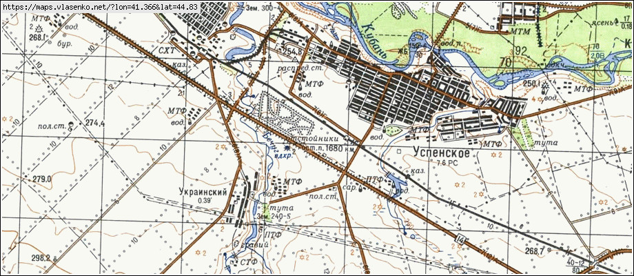 Карта краснодарского края ст успенская