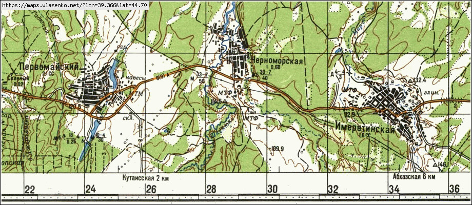 Карта горячий ключ район