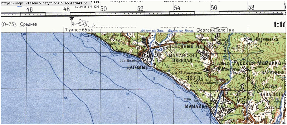 Дагомыс поселок карта