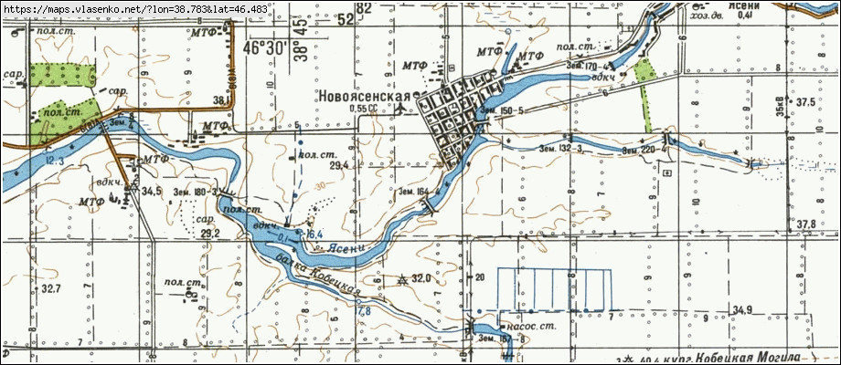 Карта станицы староминской