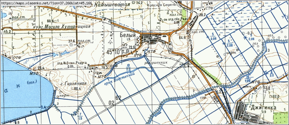 Спутниковая карта темрюкского района