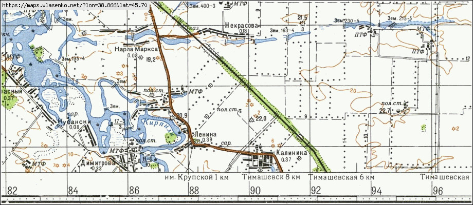 Карта краснодарского края тимашевский район