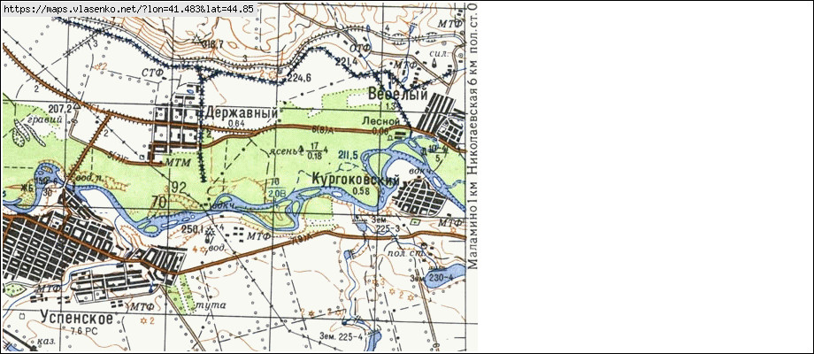 Успенское краснодарский край на карте