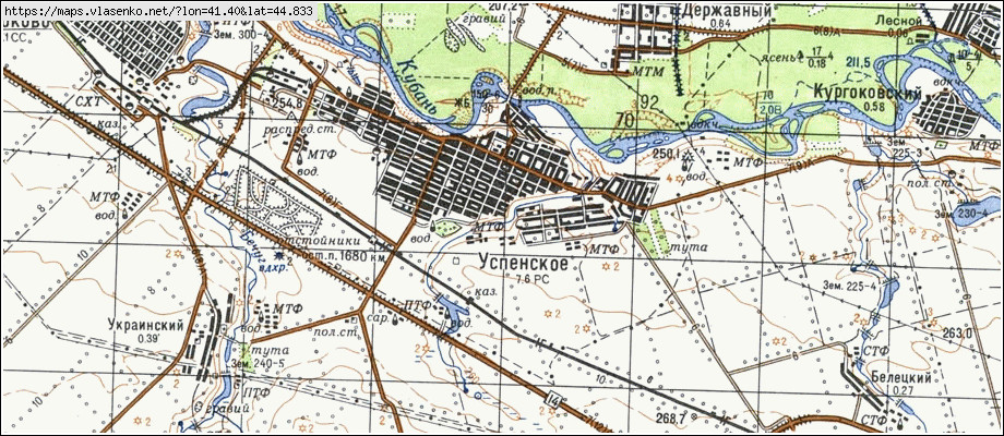 Успенский район краснодарский край карта