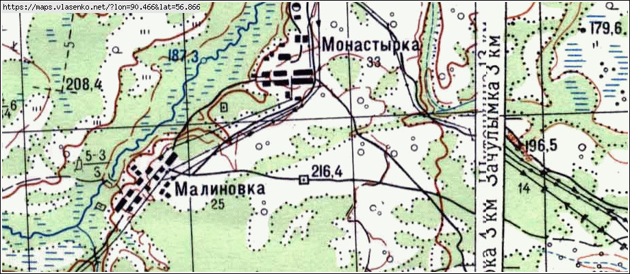 Карта бирилюсского района