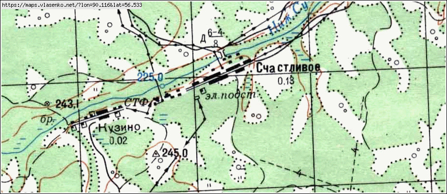 Карта бирилюсского района