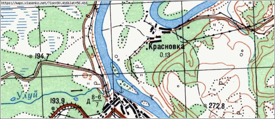 Карта большеулуйского района красноярского края