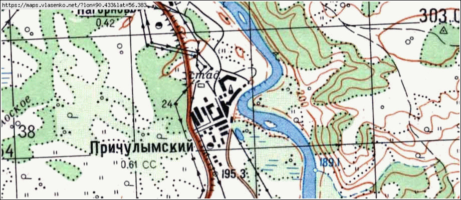 Карта причулымский ачинский район