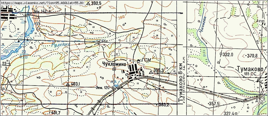 Карта ирбейского района