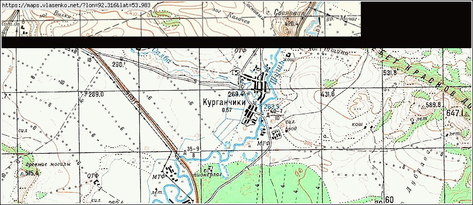 Топографическая Карта Минусинского Района