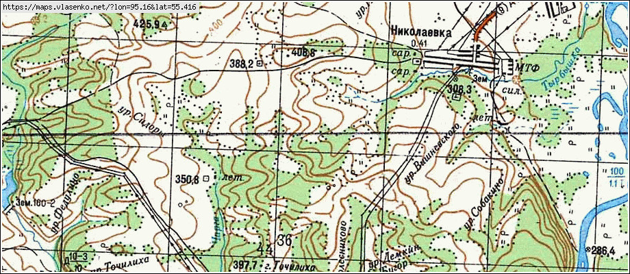 Карта пос тинской