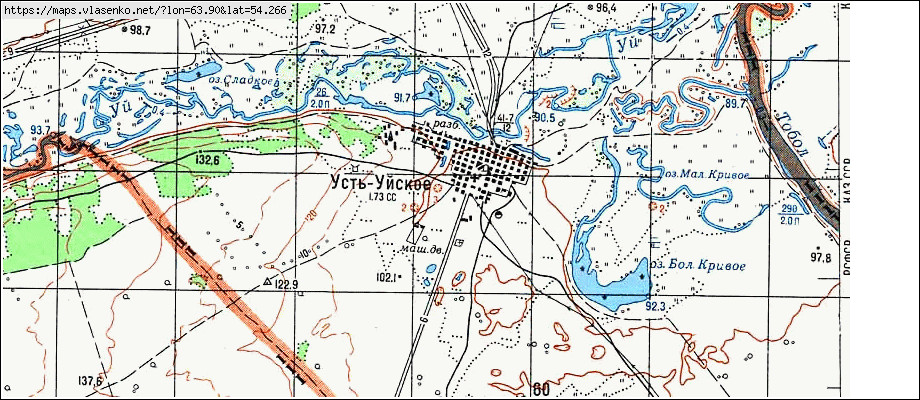 Целинное курганская область карта