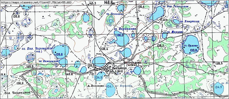 Карта курганской области озера