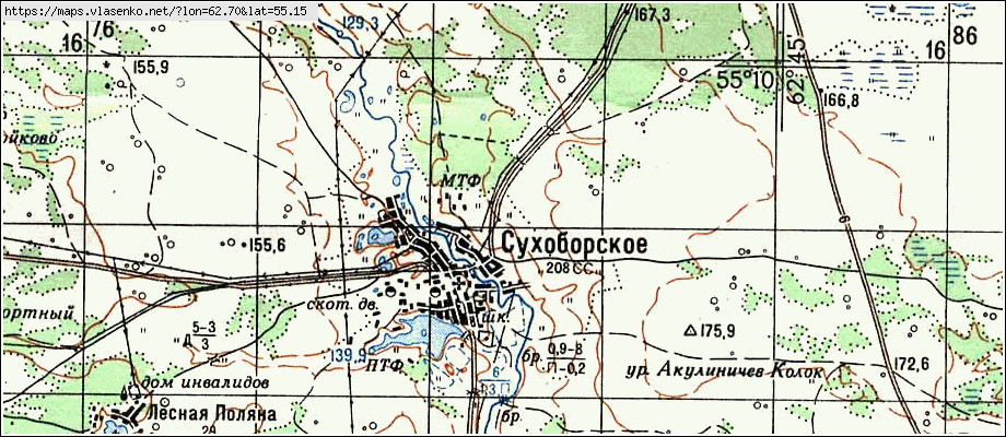 Карта щучанского района