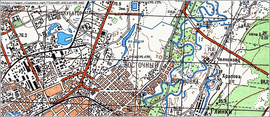 Карта КУРГАН, Курганская область, Кетовский район