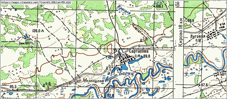 Карта ссср курганской области