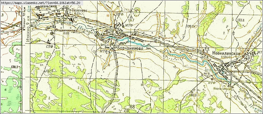 Старая карта шадринского района