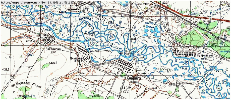 Сухрино курганская область карта