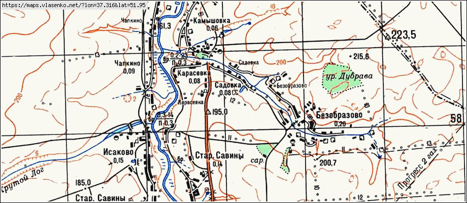 Ульяновская область садовка карта