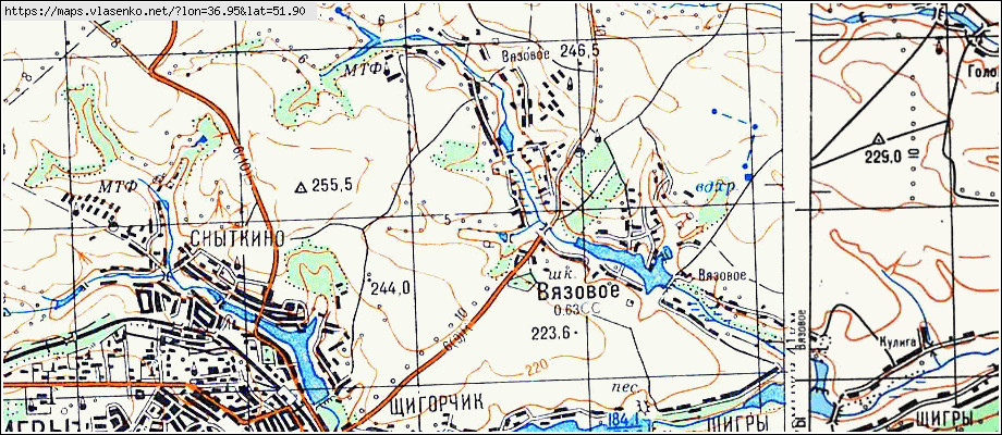 Карта курской области щигровского района курской области