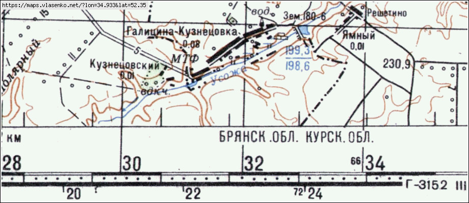 Карта дмитриевского района