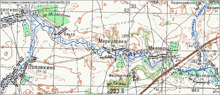 Карта дмитриевского района курской области подробная