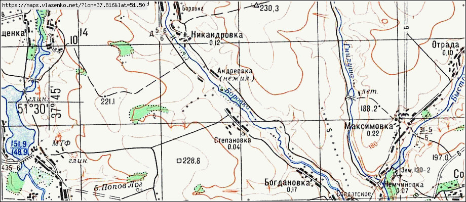 Карта курской области горшеченский район