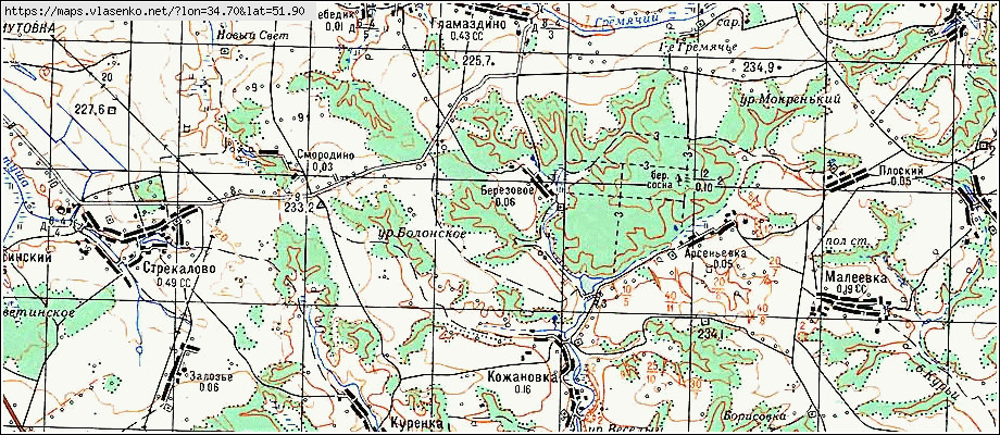 Карта хомутовского района курской области с деревнями