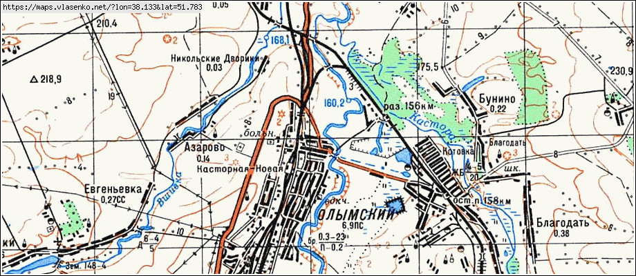 Топографическая карта курска