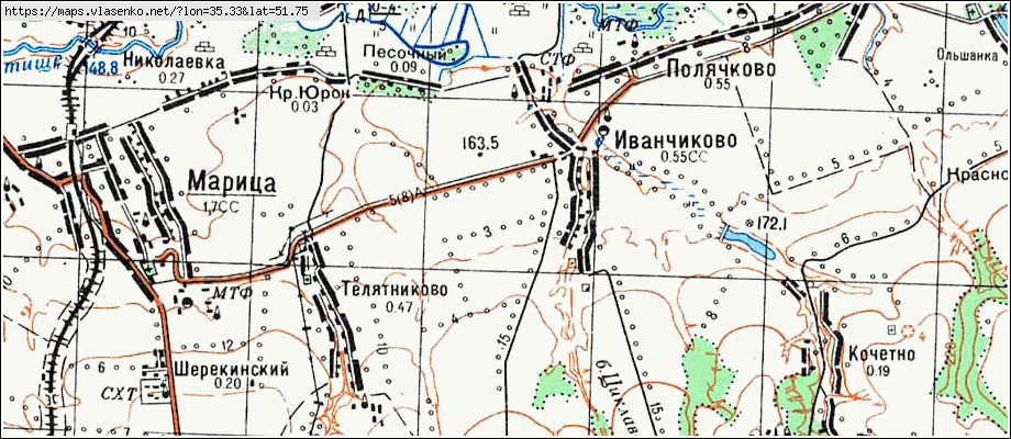 Карта конышевского района курской области с населенными пунктами