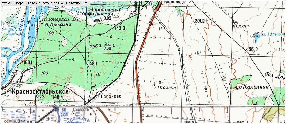 Кореневский район карта