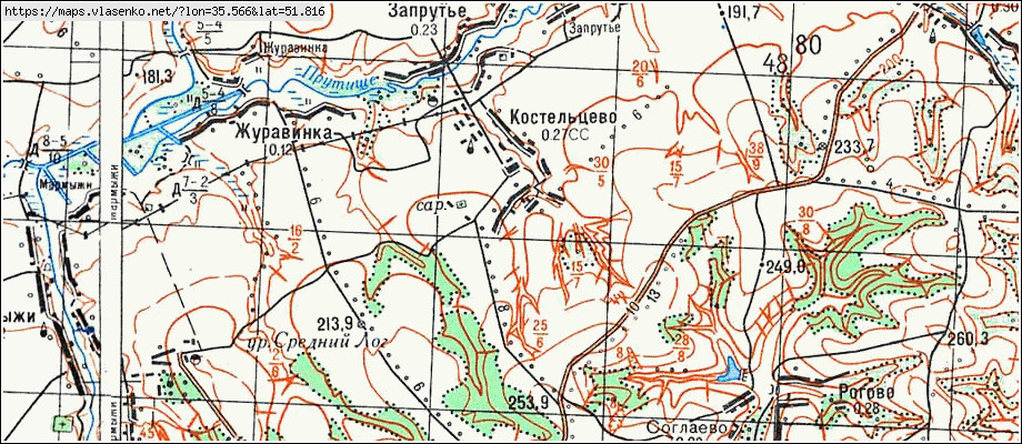 Карта курчатовского района