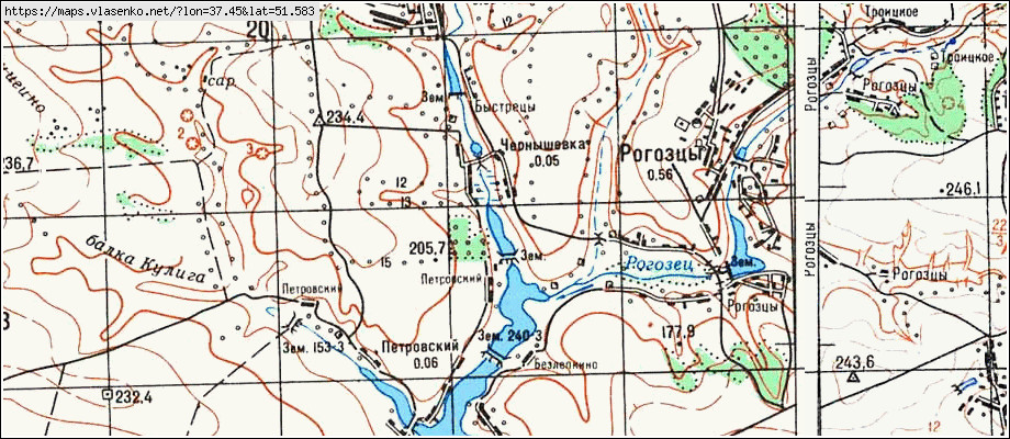 Карта мантуровского района