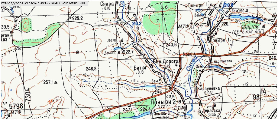 Карта реки битюг воронежской области подробная