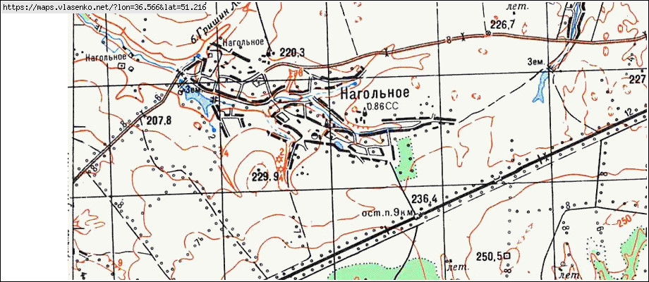 Карта пристенского района курской области подробная