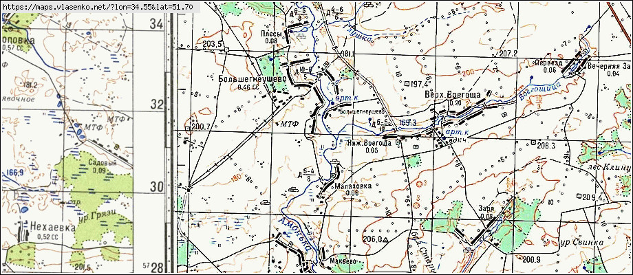 Карта рыльского района курской области подробная