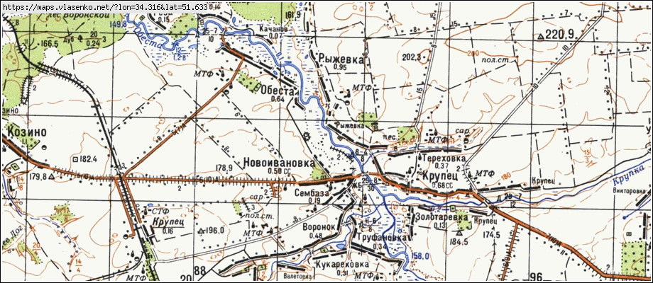 Карта курская область новоивановка