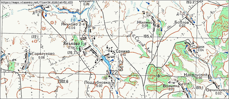 Карта рыльского района курской области подробная