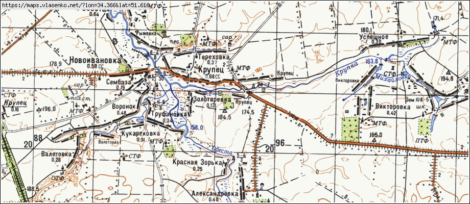 Карта рыльского района курской области подробная